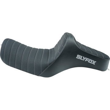 SLYFOX High Noon Seat - Vinyl - Classic Stitch - Silver Logo - Silver Stitch - XL '04-'22 4709B-SlyFox