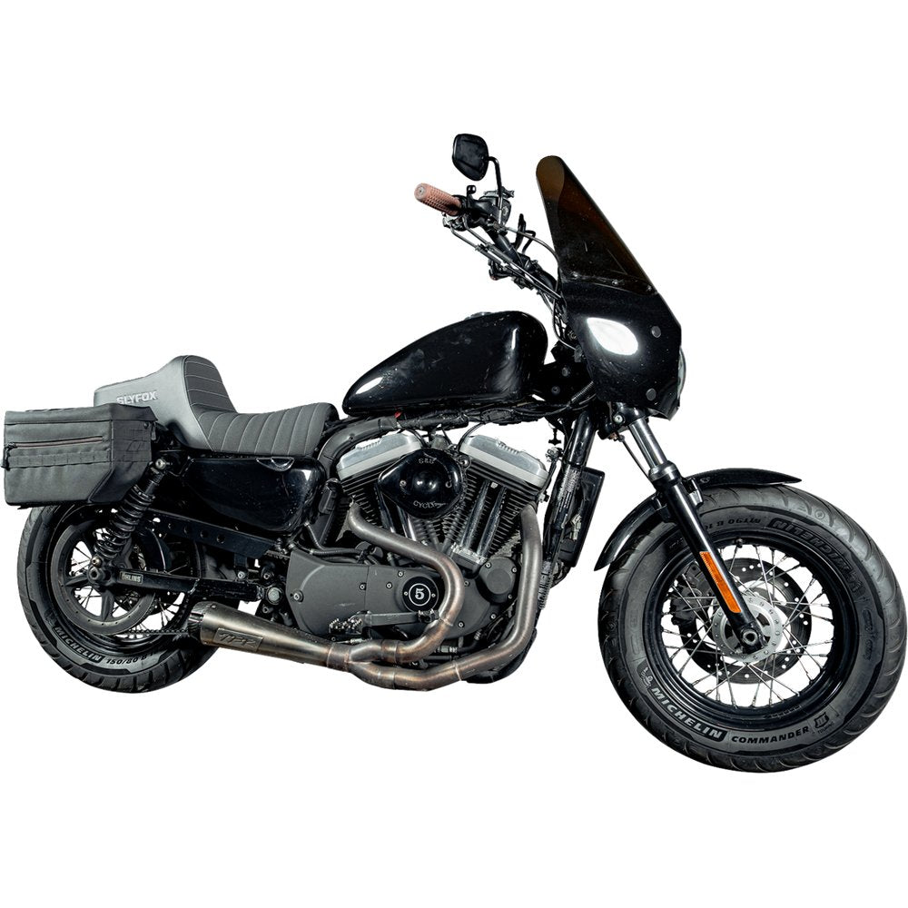 SLYFOX High Noon Seat - Vinyl - Classic Stitch - Silver Logo - Silver Stitch - XL '04-'22 4709B-SlyFox