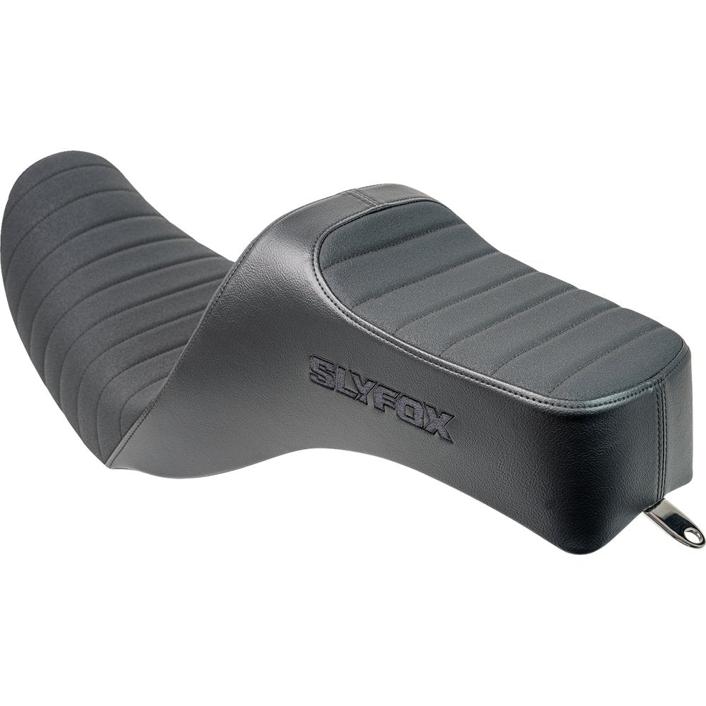 SLYFOX High Noon Seat - Vinyl - Classic Stitch - Black Logo - Dyna '06-'17 4694A-slyfox