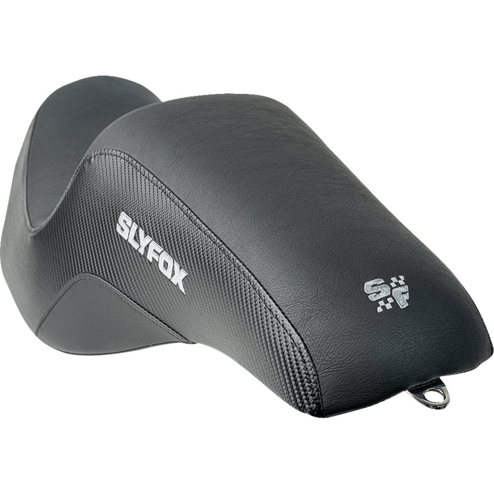 SLYFOX Drifter Tour Seat - Vinyl w/ Slipstop - Gray Logo - FL '23-'24 4685B-Slyfox