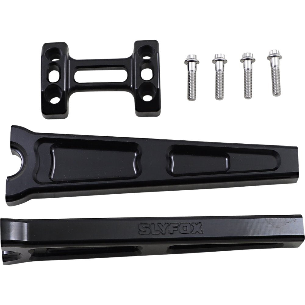 SLYFOX Handlebar Riser Kit - Straight - 1" Clamping - 10" Rise - Black TM-SLY8