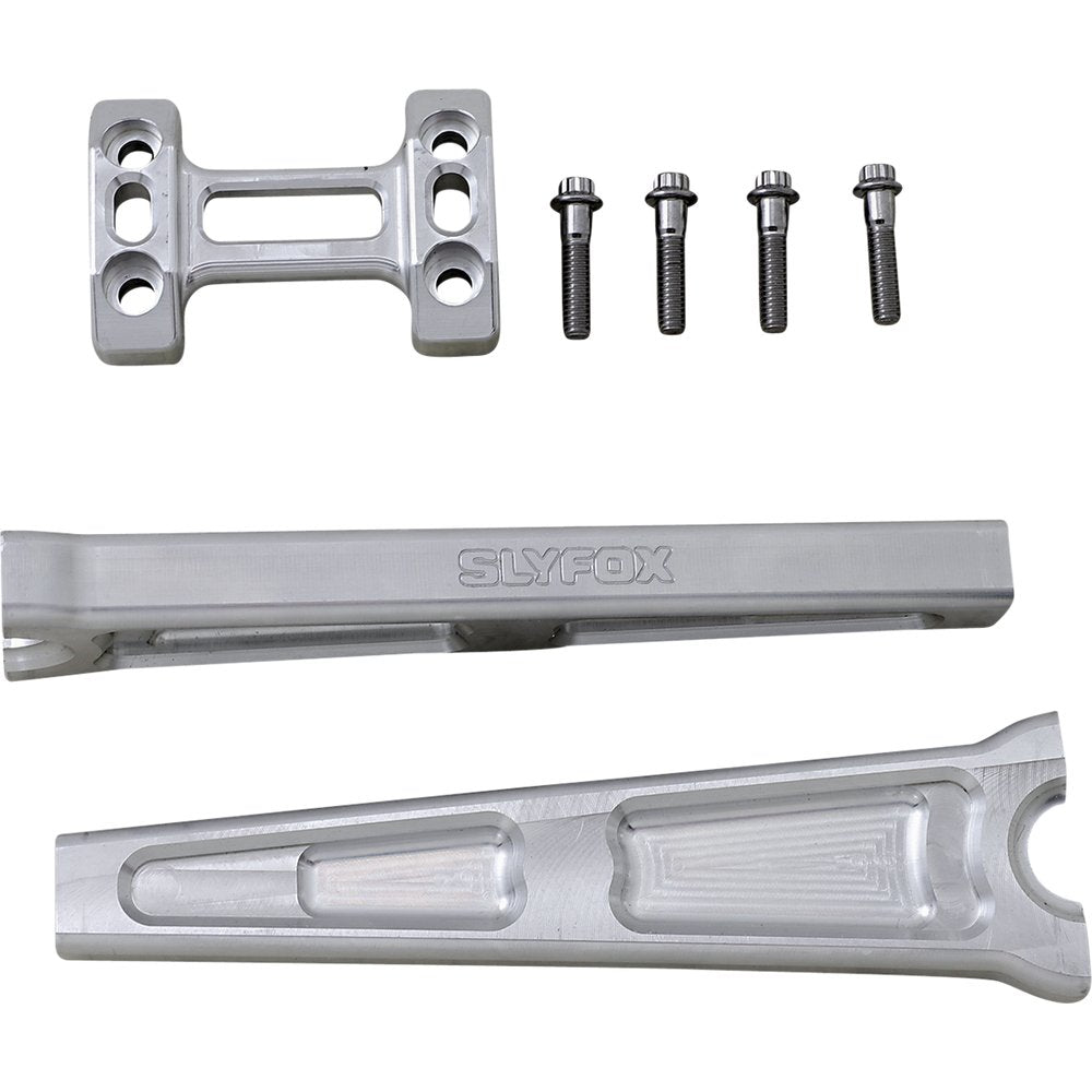 SLYFOX Handlebar Riser Kit - Straight - 1" Clamping - 10" Rise - Raw TM-SLY7