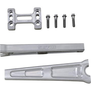 SLYFOX Handlebar Riser Kit - Straight - 1" Clamping - 10" Rise - Raw TM-SLY7