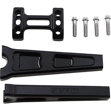 SLYFOX Handlebar Riser Kit - Straight - 1" Clamping - 8" Rise - Black TM-SLY6