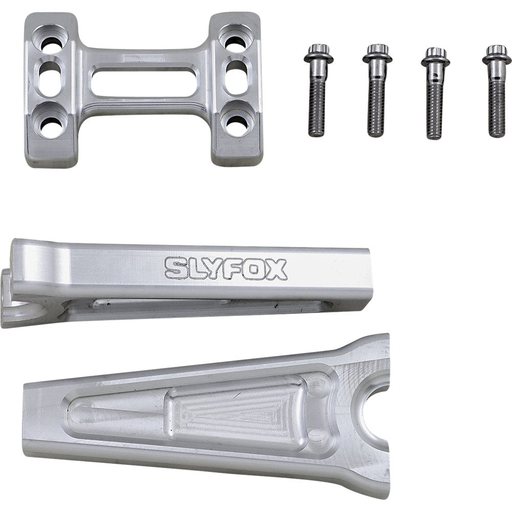 SLYFOX Handlebar Riser Kit - Straight - 1" Clamping - 6" Rise - Raw TM-SLY3