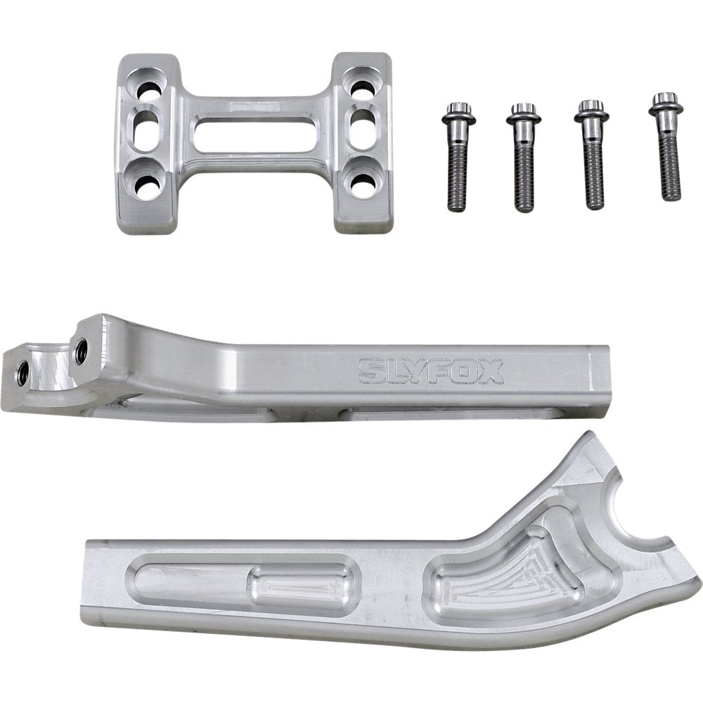 SLYFOX Handlebar Riser Kit - Pullback - 1" Clamping - 8" Rise - Raw TM-SLY11