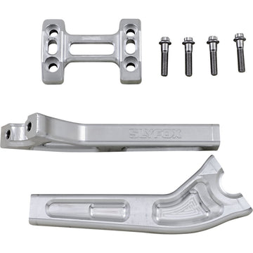 SLYFOX Handlebar Riser Kit - Pullback - 1" Clamping - 8" Rise - Raw TM-SLY11