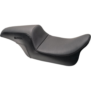 SLYFOX Drifter Seat - Black Logo - Smooth Vinyl - Carbon Fiber - FL '08-'23 0801-1614