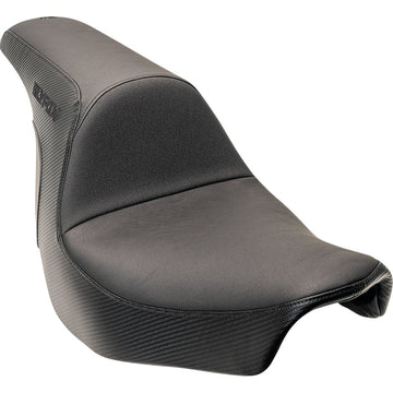 SLYFOX Lowrider Drifter Seat - Black Logo - Smooth Vinyl - Carbon Fiber - FXLR/FLSB '18-'24 0802-1589