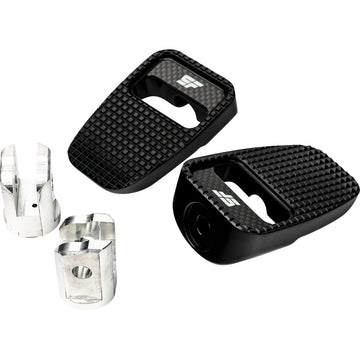 SLYFOX Foot Pegs - Black Anodized - Front SF-904-01-1
