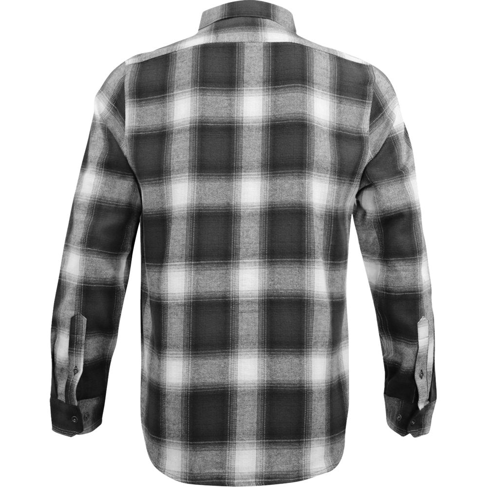 THROTTLE THREADS Drag Specialties Flannel 25 Shirt - Black/Gray - Medium DRG33ST61GYMR