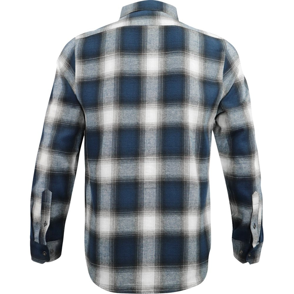 THROTTLE THREADS Parts Unlimited Flannel 25 Shirt - Blue/Black - Medium PSU39ST61BLMR