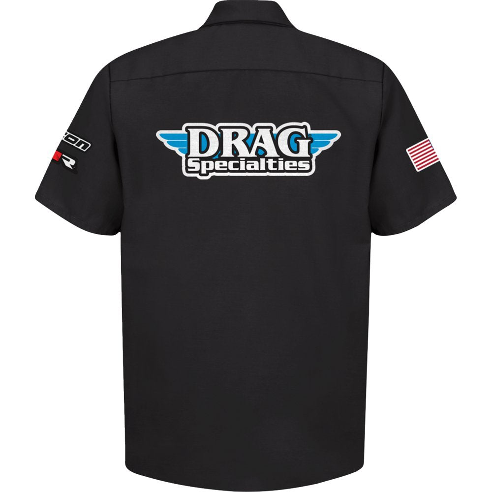 THROTTLE THREADS Drag Specialties House 25 Shirt - Black - 4XL DRG32ST24BK4R