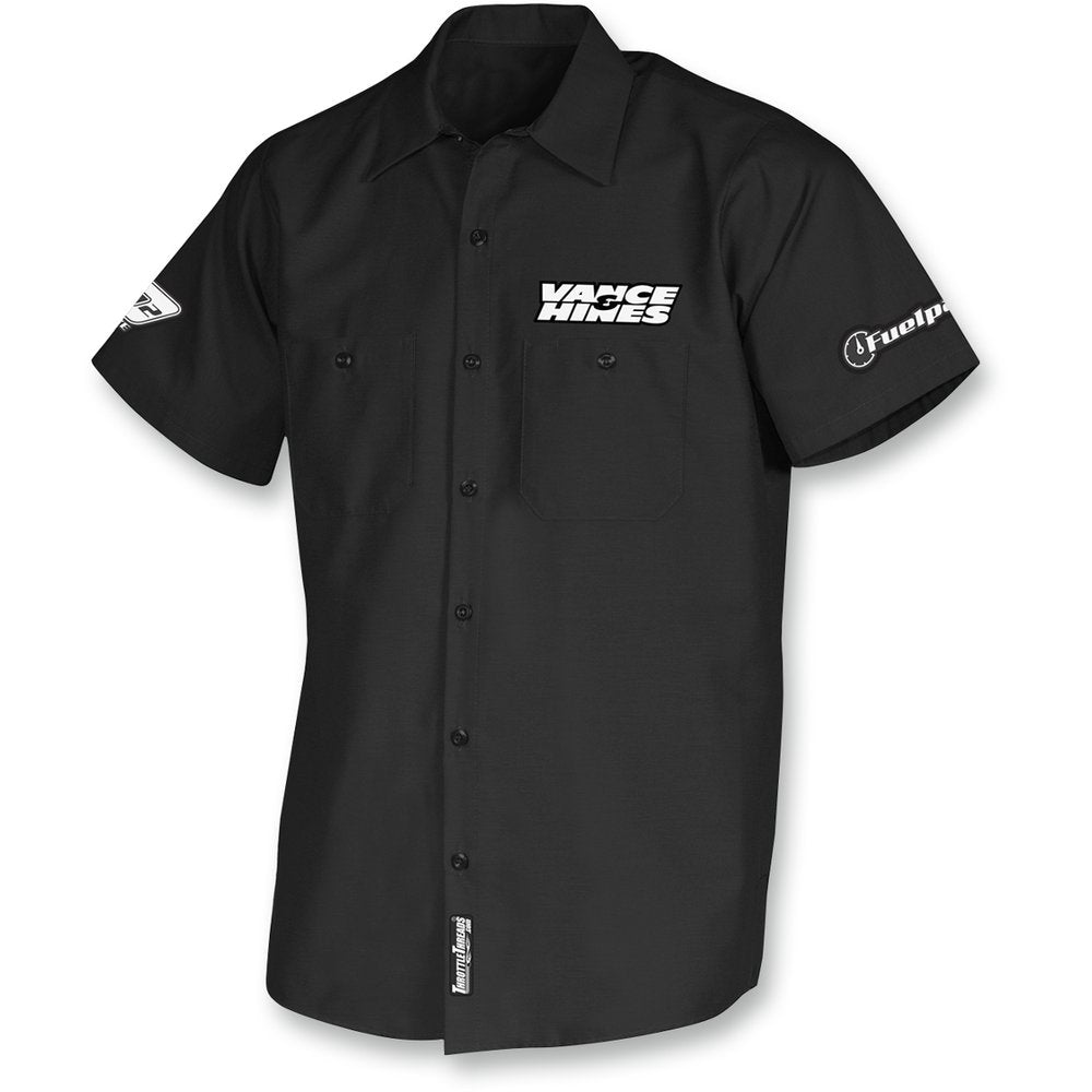THROTTLE THREADS Vance & Hines Shop Shirt - Black - 2XL VNH18S24BK2R