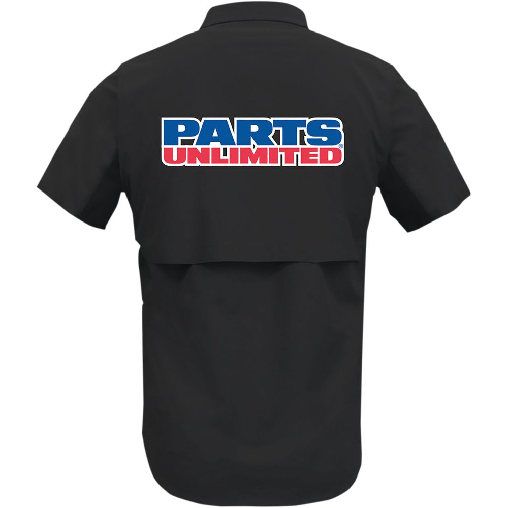 THROTTLE THREADS Parts Unlimited Vented Shop Shirt - Black - Large PSU37ST26BKLG