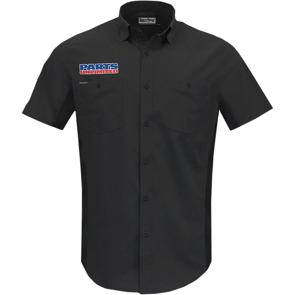 THROTTLE THREADS Parts Unlimited Vented Shop Shirt - Black - XL PSU37ST26BKXL