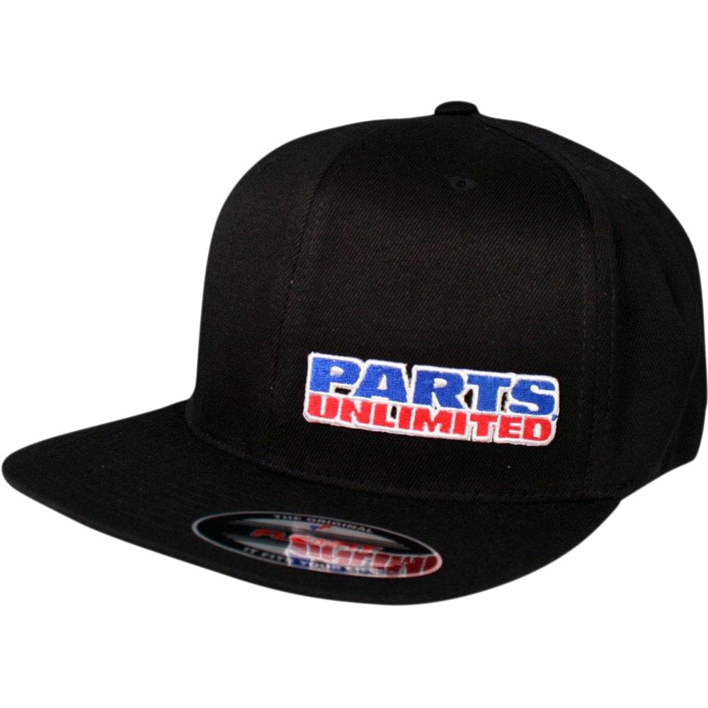THROTTLE THREADS Parts Unlimited Flat Bill Hat - Black PSU24H12BKOR