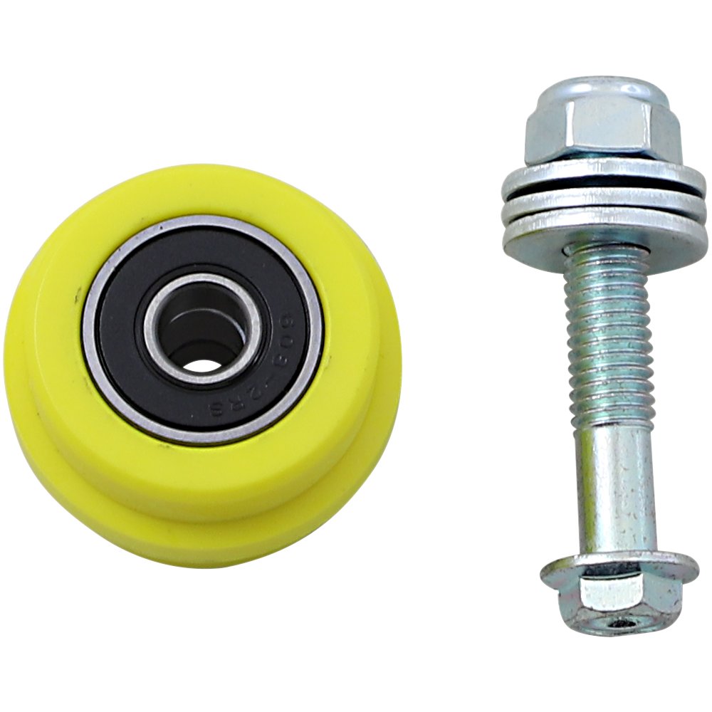 T.M. DESIGNWORKS Chain Roller - Yellow - Suzuki/TM/Yamaha PLR-212-YL