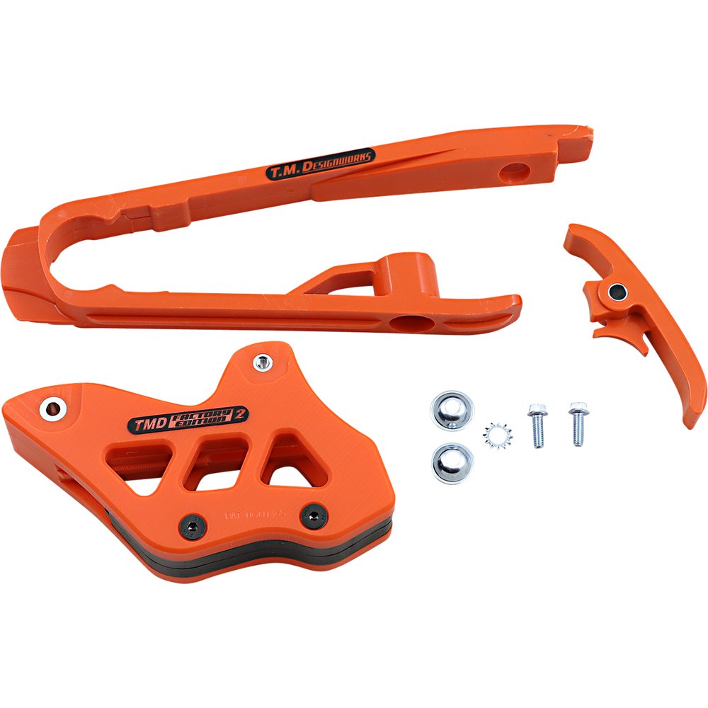 T.M. DESIGNWORKS Chain Guide/Slider - KTM/Gas Gas - Orange DCK-KT4-OR