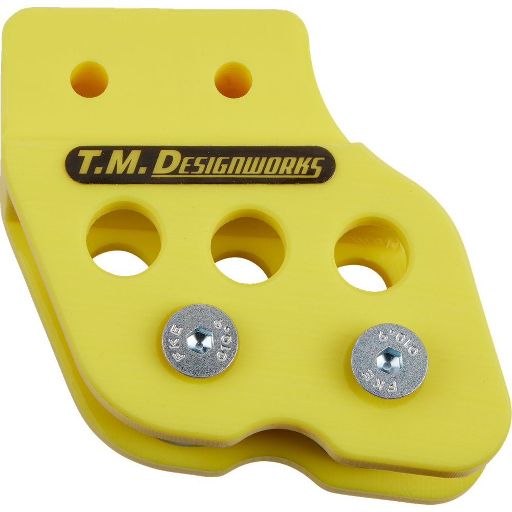T.M. DESIGNWORKS Chain Guide - Yellow - Honda/Kawasaki/Suzuki/Yamaha RCG-002-YL