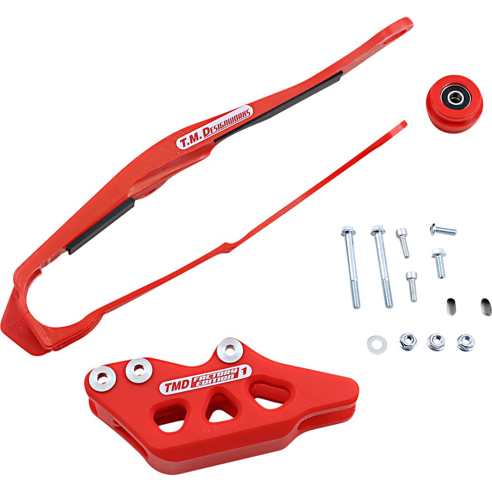 T.M. DESIGNWORKS Chain Guide/Slider - Honda - Red DCK-OR4-RD