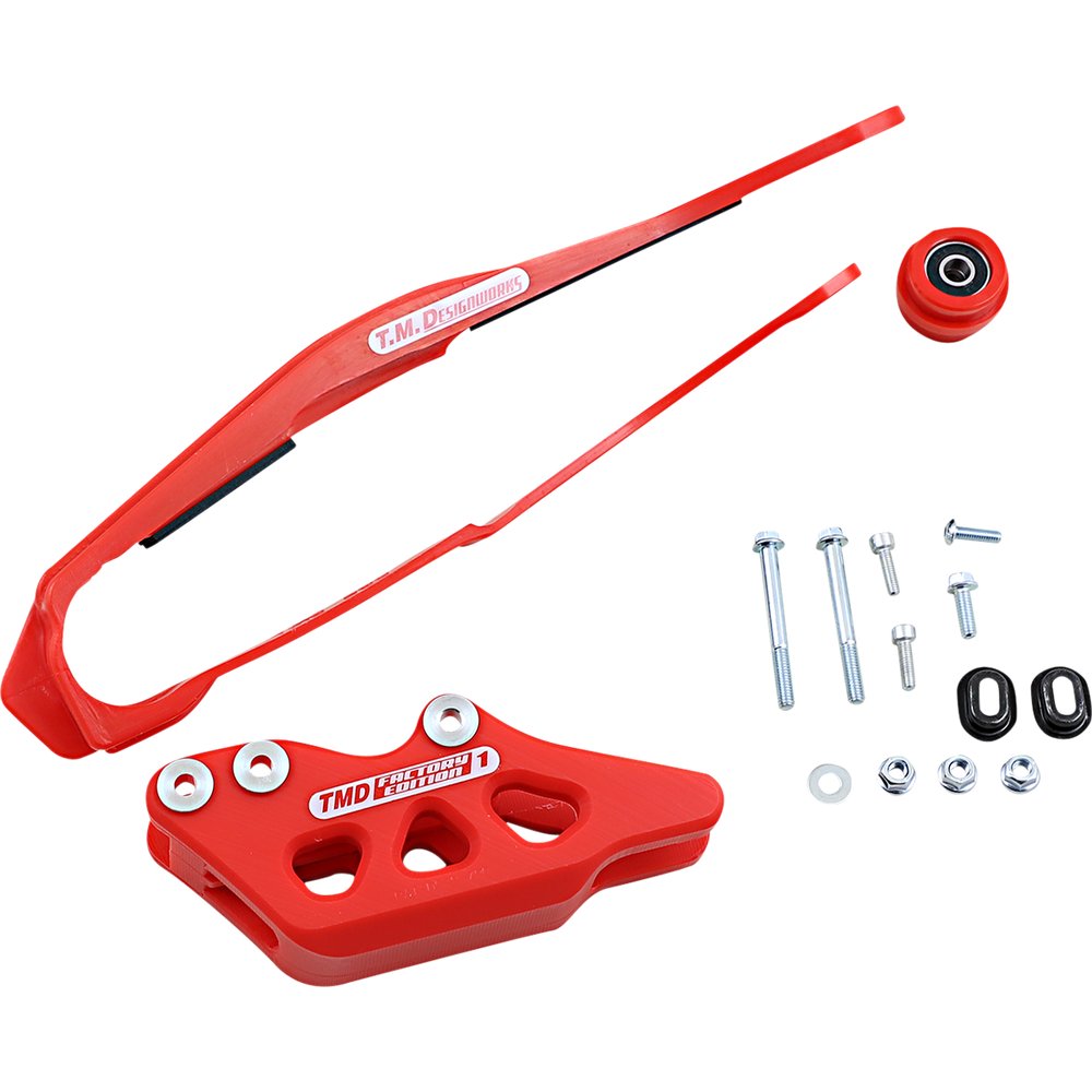 T.M. DESIGNWORKS Chain Guide/Slider - Honda - Red DCK-OR3-RD