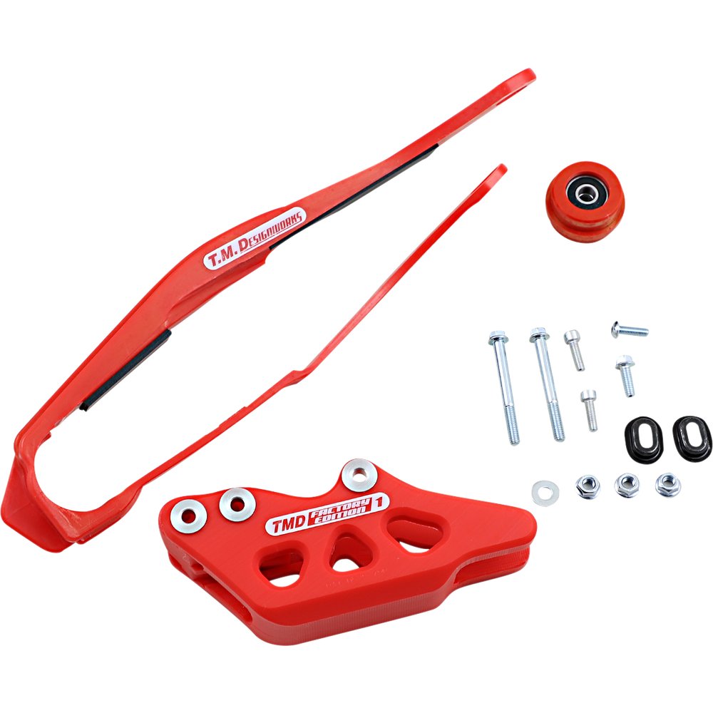 T.M. DESIGNWORKS Chain Guide/Slider - Honda - Red DCK-OR2-RD