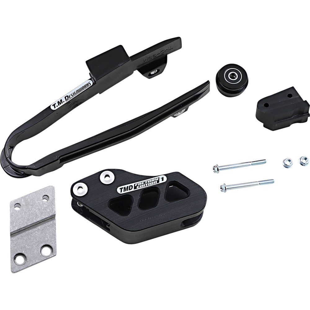 T.M. DESIGNWORKS Chain Guide/Slider - Gas Gas - Black GGM-ORK-BK