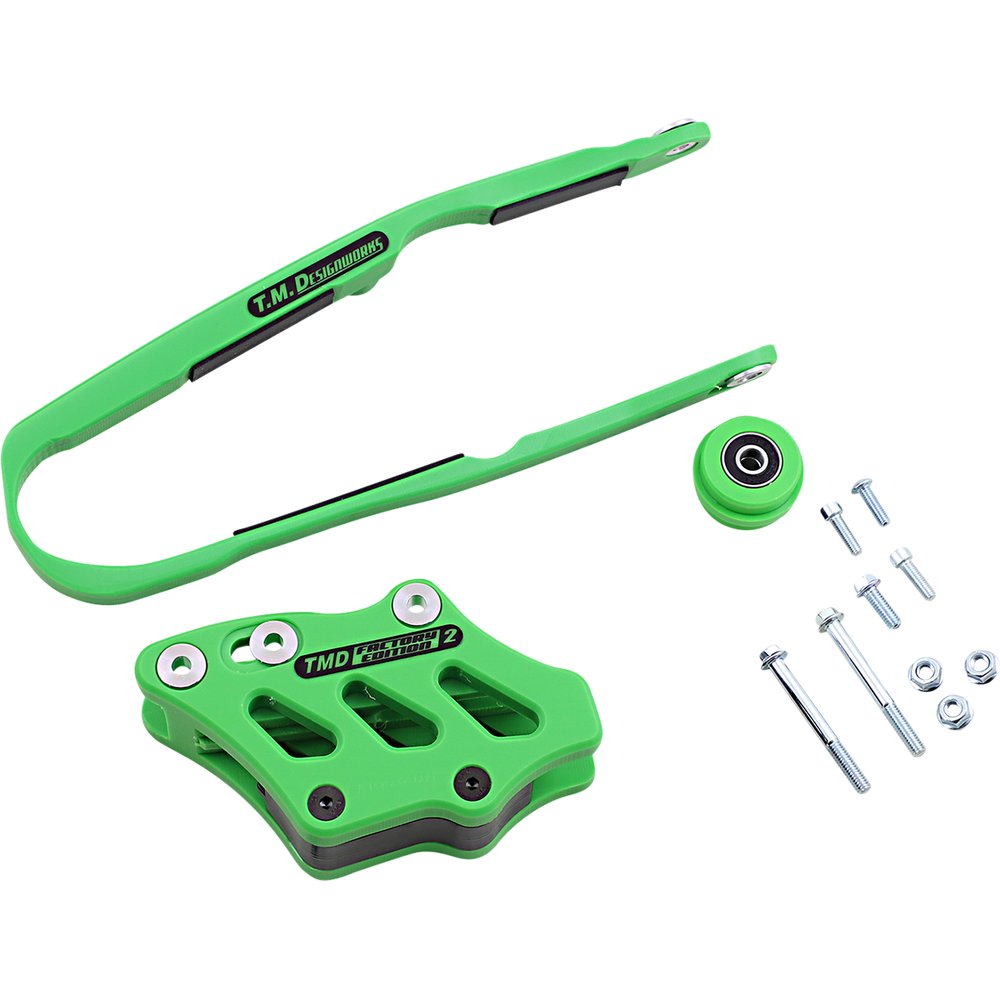 T.M. DESIGNWORKS Chain Guide/Slider - Kawasaki - Green KCP-K10-GR