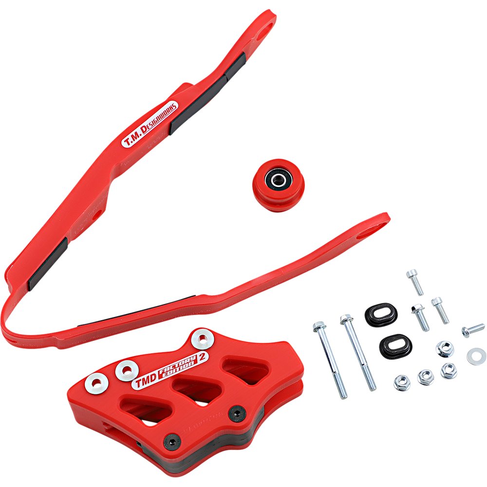 T.M. DESIGNWORKS Chain Slider/Slider - Honda - Red HCP-H07-RD