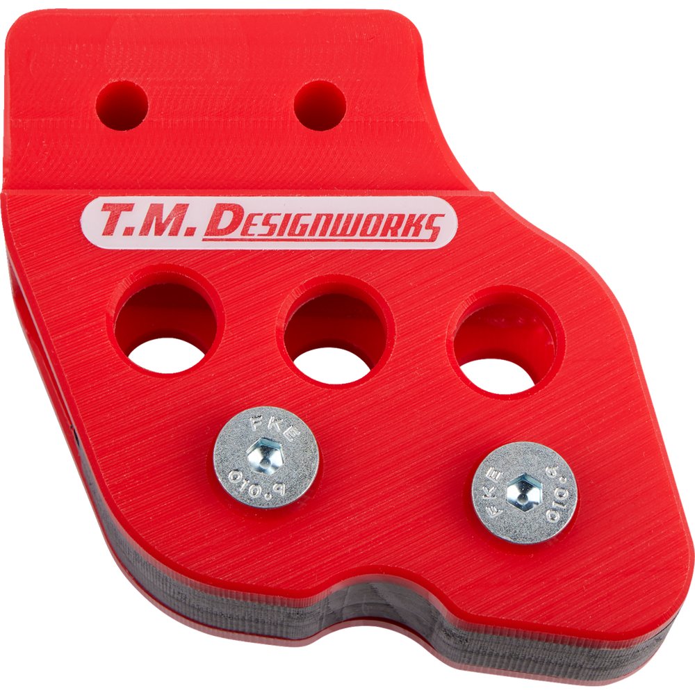 T.M. DESIGNWORKS Chain Guide - Red - Honda/Yamaha/Kawasaki/Suzuki RCG-007-RD