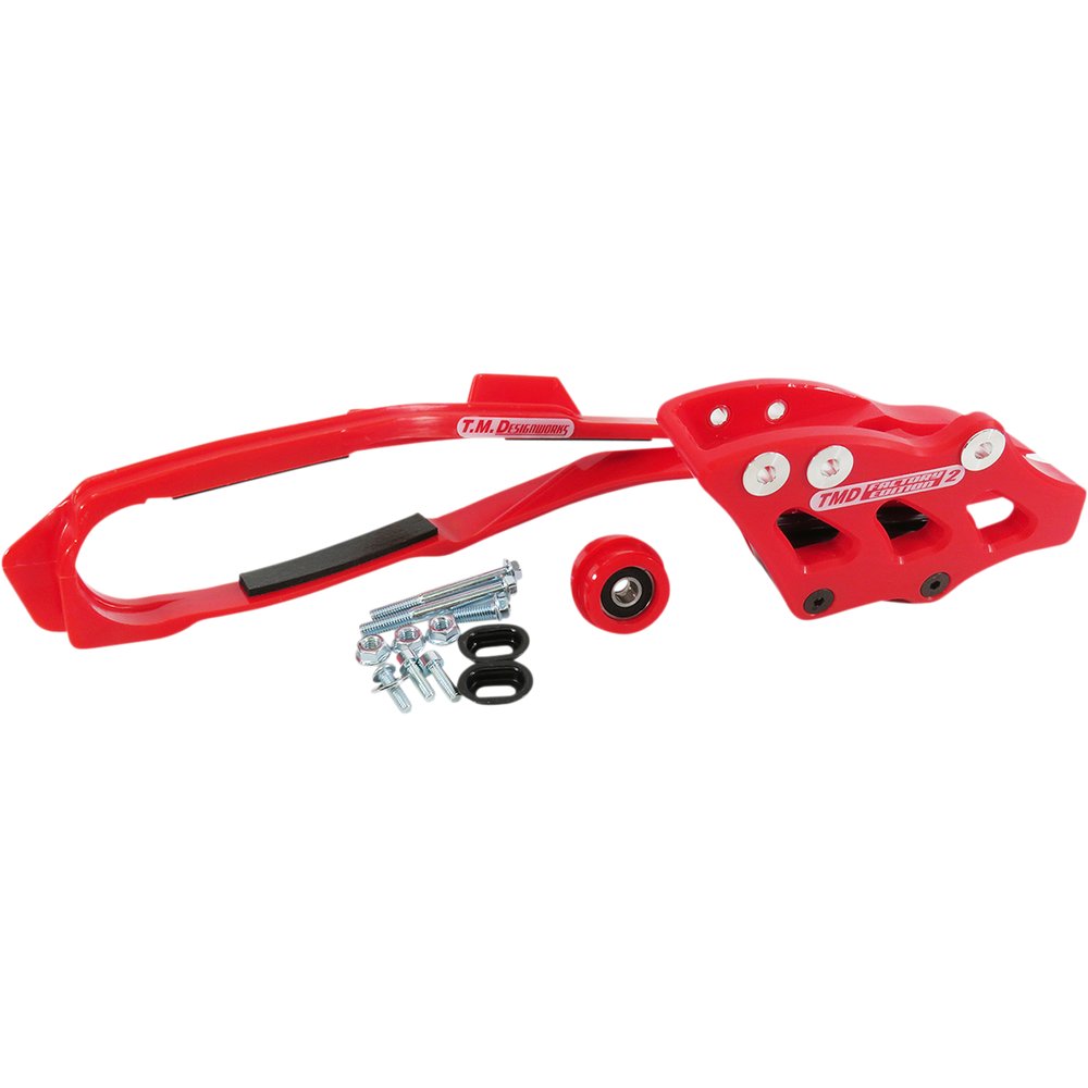 T.M. DESIGNWORKS Chain Guide/Slider - Red - Honda DCK-OR17-RD