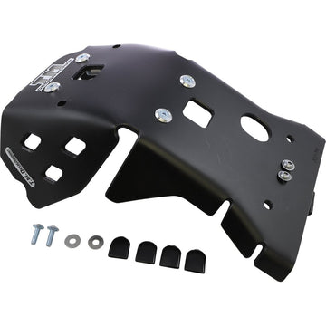 T.M. DESIGNWORKS Skid Plate - Black - Gas Gas | Husqvarna | KTM KTMC-256-BK