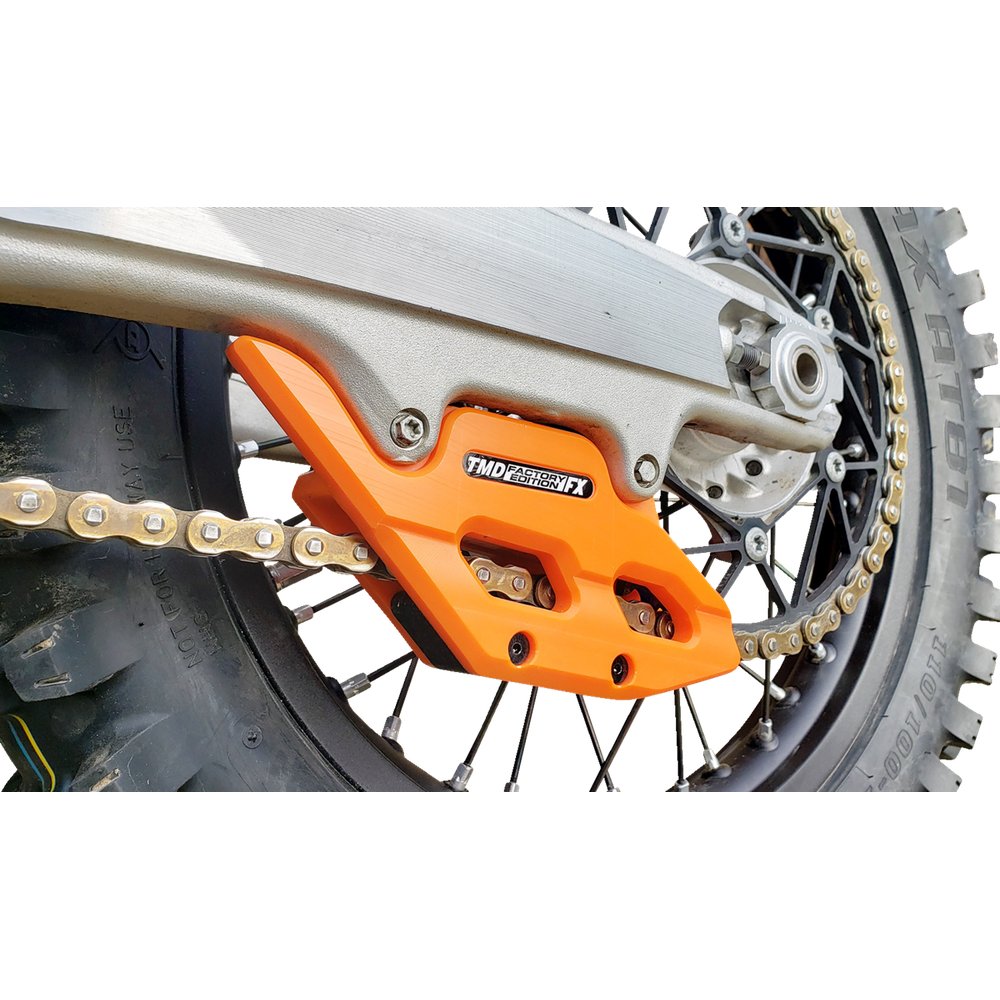 T.M. DESIGNWORKS Factory Edition Chain Guide With Replacement Wear Pad - Orange - Gas Gas/Husqvarna/KTM RCG-KT5-OR