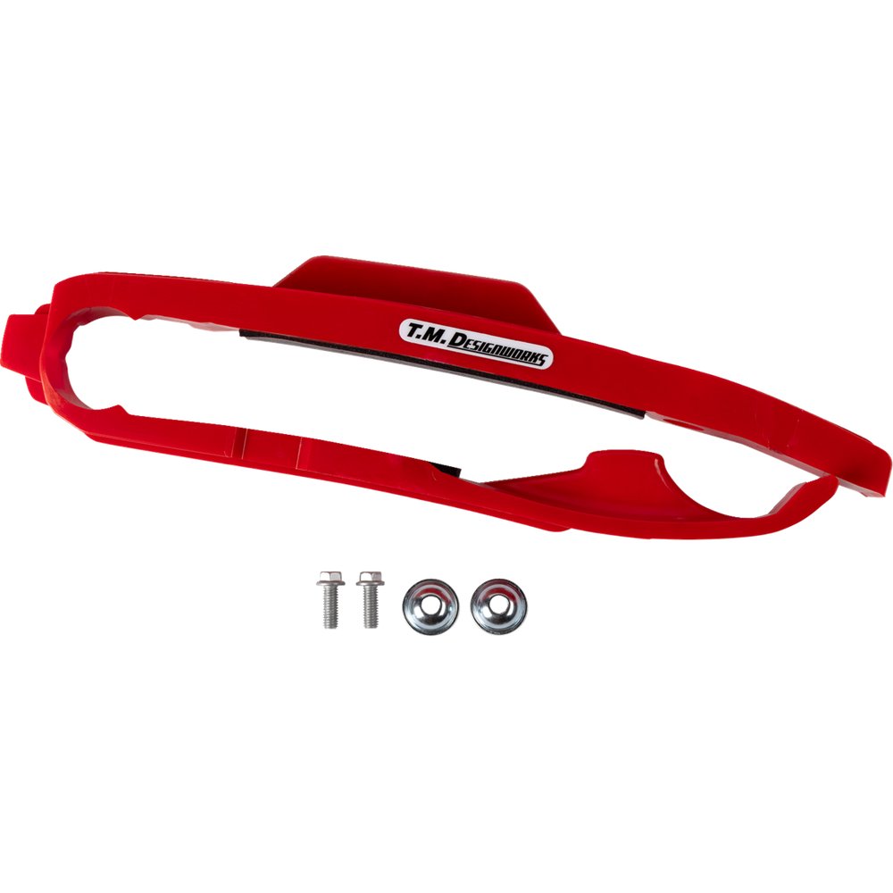 T.M. DESIGNWORKS Chain Slider - Front - Red - KTM/Husqvarna/Gas Gas DCS-KT5-RD