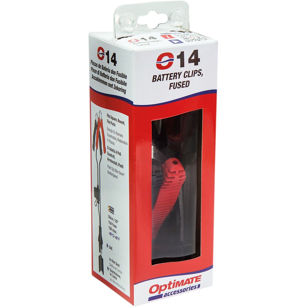 TECMATE Charger Cord - SAE to Fused Battery Clips O-14