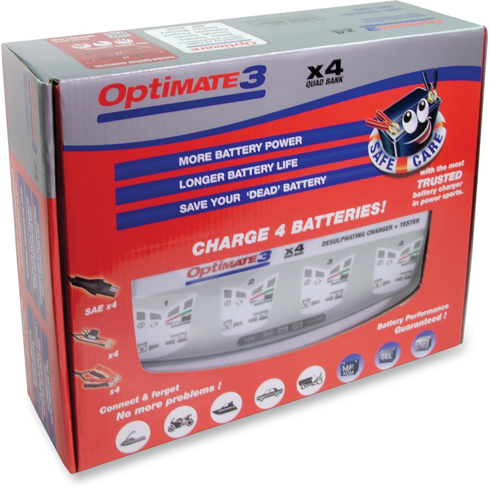 TECMATE Battery Charger/Maintainer - 4-Bank TM455