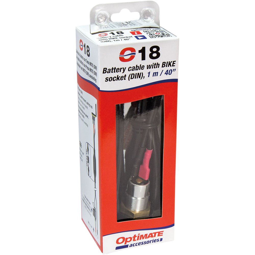 TECMATE Power Socket - w/ Battery Lead/Panel Mount O-18