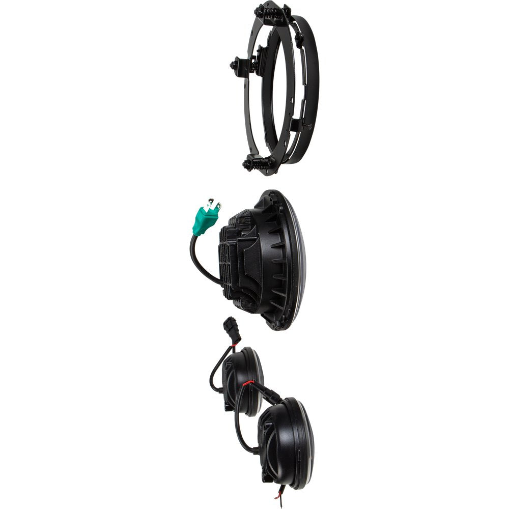 Led Headlight/Passing Lamp Set Black