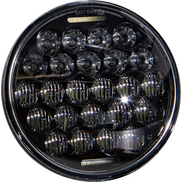 Led Headlight 5.75" 75w Black 3500/2000 Lumens