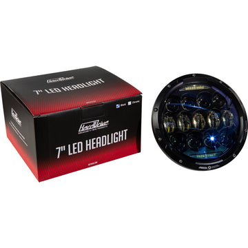 Led Headlight 7" 130w Black 10,000/5000 Lumens