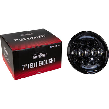 Led Headlight 7" 105w Black 5500/3000 Lumens