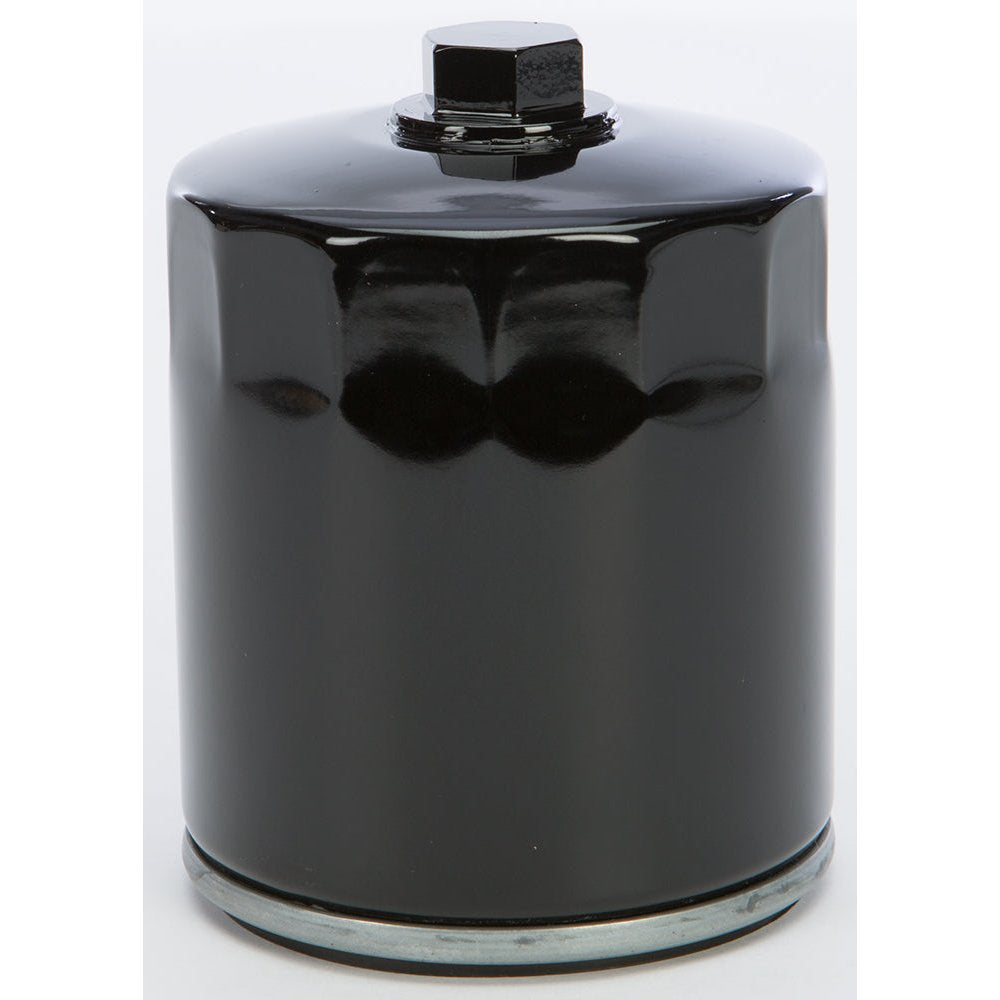 Hd Oil Filter Black Twin Cam W/Hex Nut