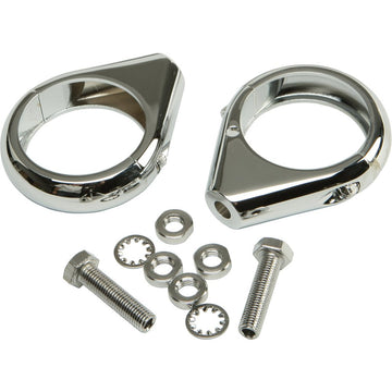 Turnsignal Clamps 49mm Pr Chrome