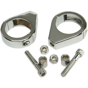 Turnsignal Clamps 41mm Pr Chrome