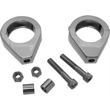 Turnsignal Clamps 39mm Pr Chrome