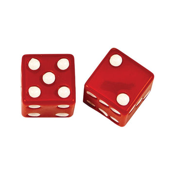 Valve Stem Caps Red Dice Pr