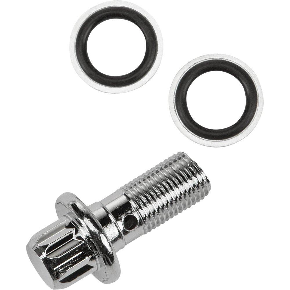 7/16 Banjo Bolt W/ Washers Chrome 12 Pt Oe#41739 84
