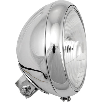 7" Headlight Grooved 60/55w Chrome