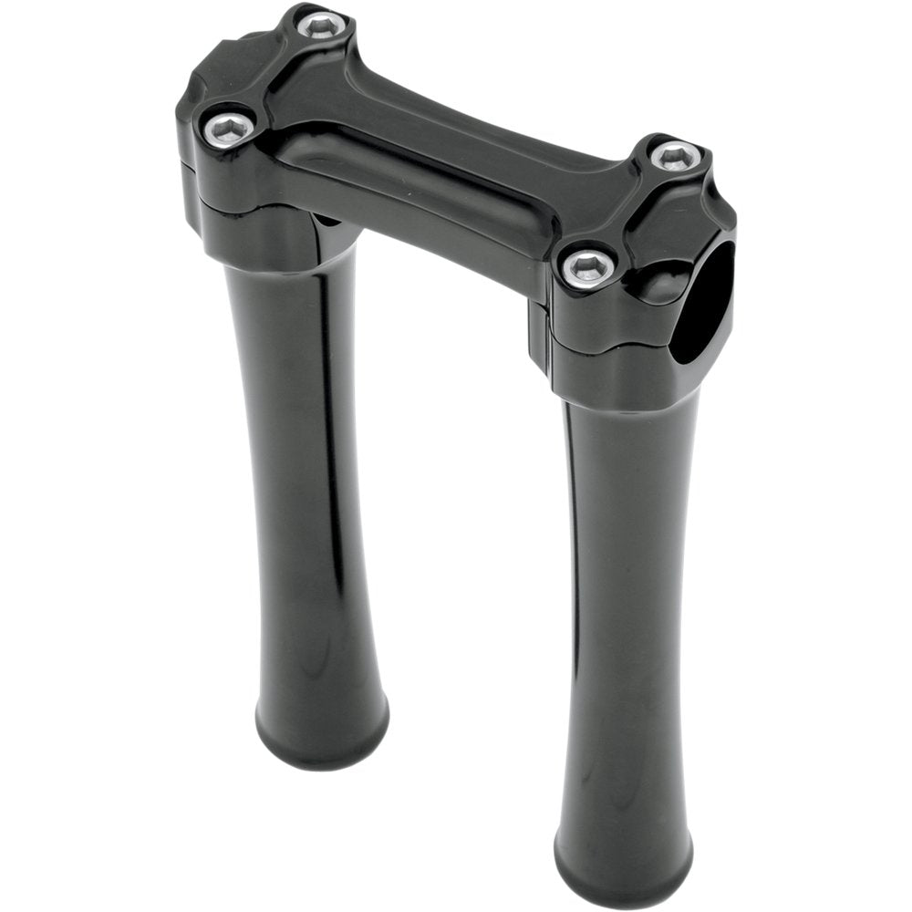 TODD'S CYCLE Bone Bar Handlebar Clamp & Riser Kit - 8" Rise - 1" Clamping - Black BBC83-2